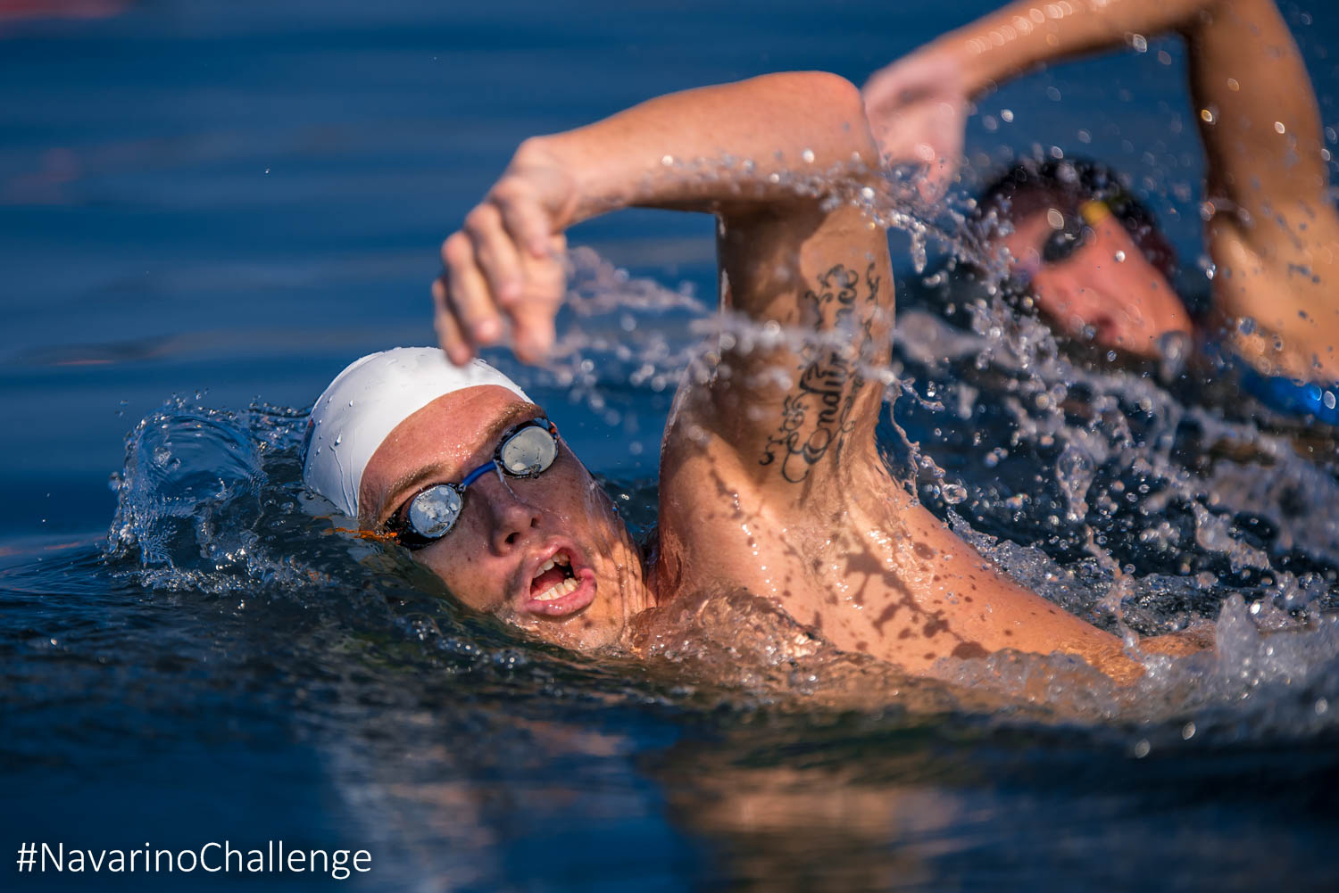 Spyros Gianniotis, Olympic open-water silver medalist set the standard for the swimming challenge! © Elias Lefas