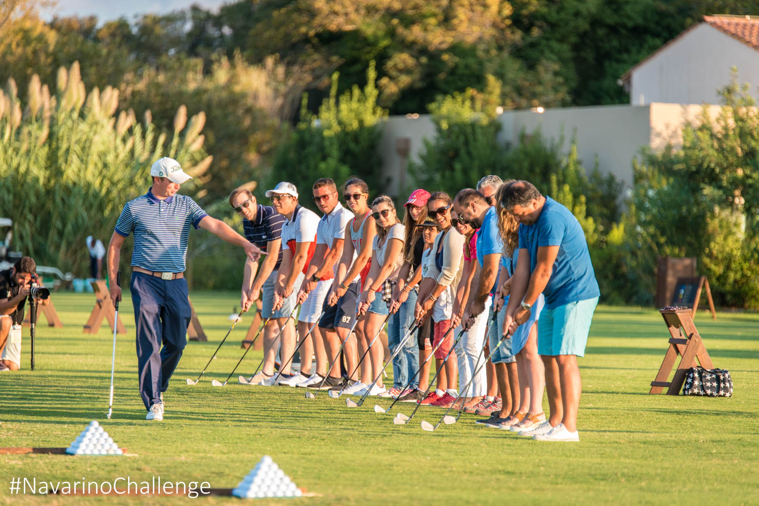 Learning to swing at the Golf clinics organized by Navarino Golf Academy © Elias Lefas
