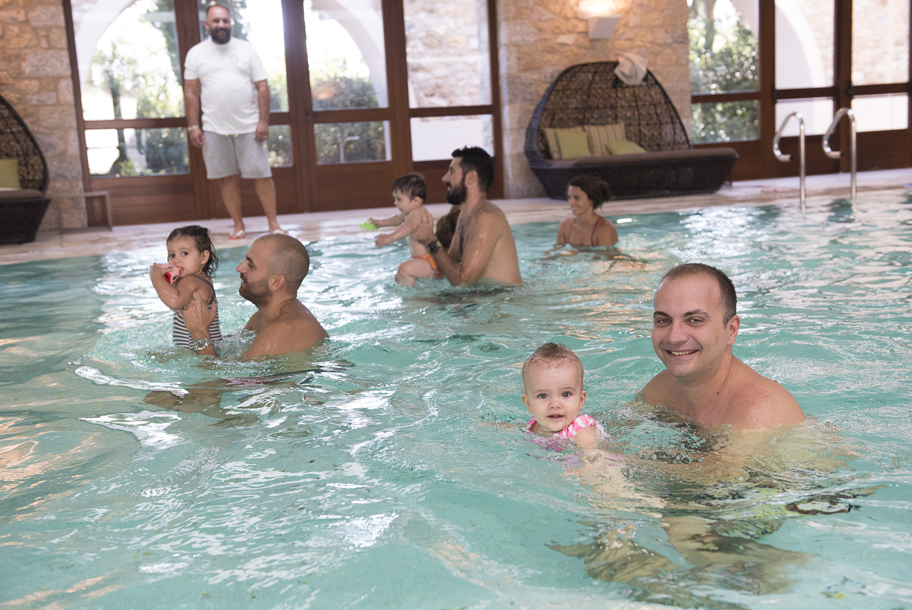 The Westin indoor pool was filled with happy toddlers during baby swimming sessions © Vangelis Patsialos