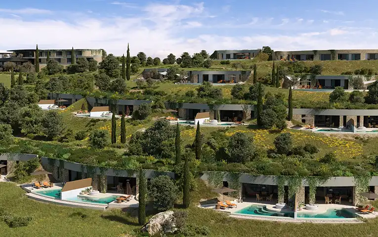 earth sheltered villas at Mandarin Oriental, Costa Navarino